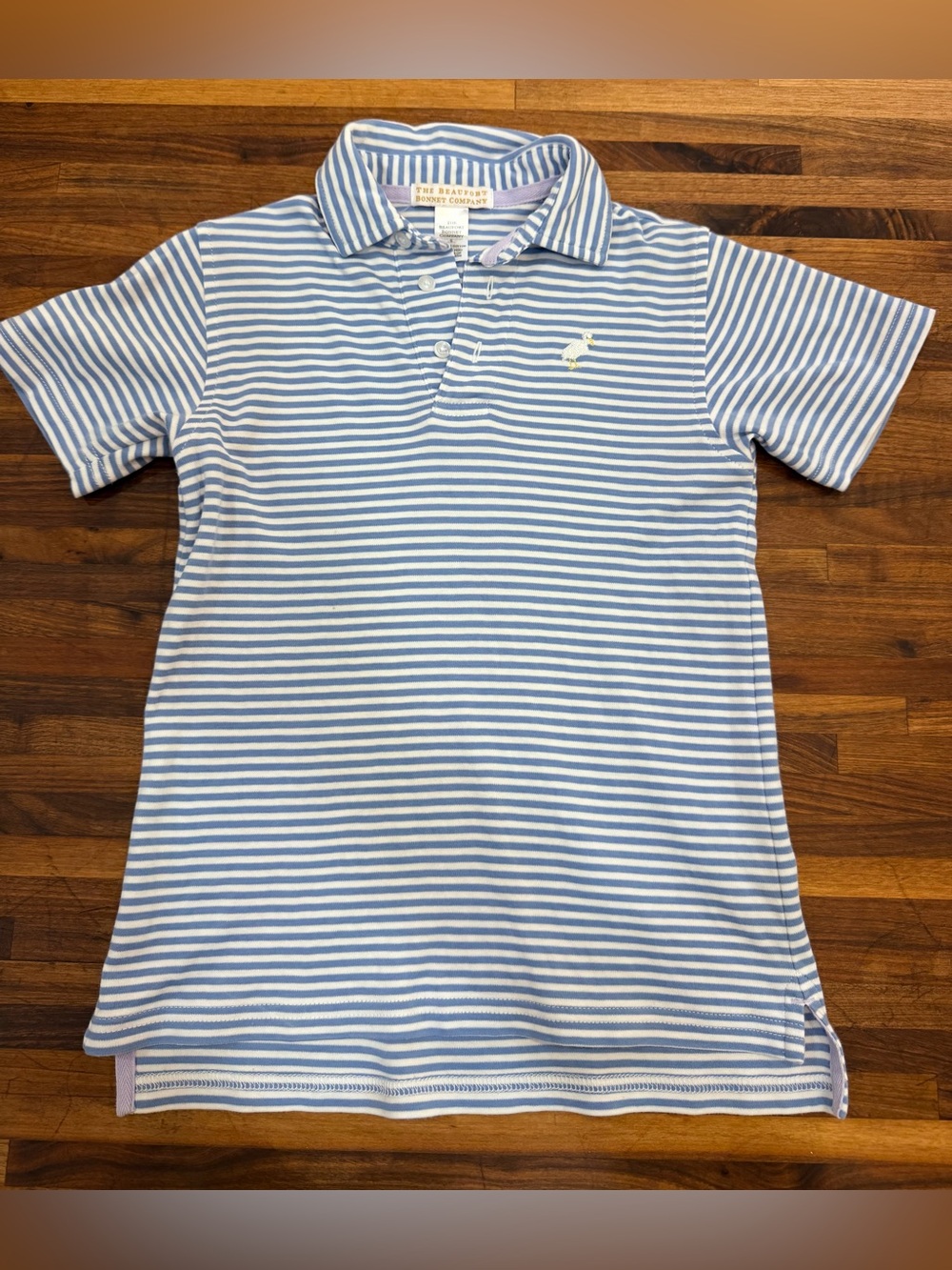 Beaufort Bonnet Prim and Proper Polo - Blue and White Stripe - Size 6